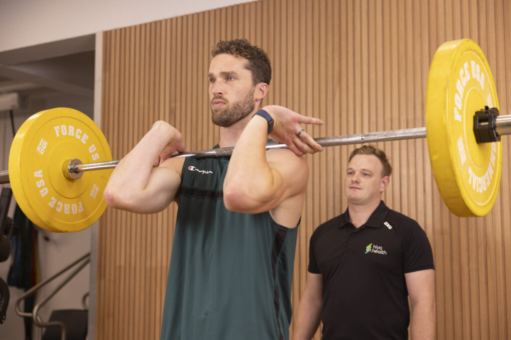 Strength training with exercise physiologist and private client