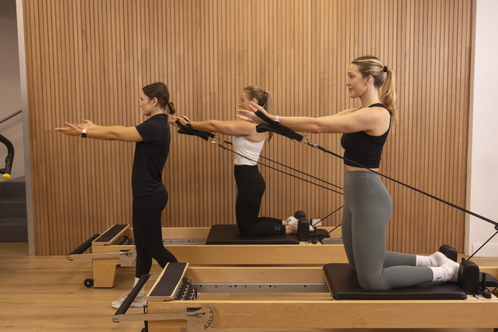 duo session of reformer pilates class with exercise physiologist